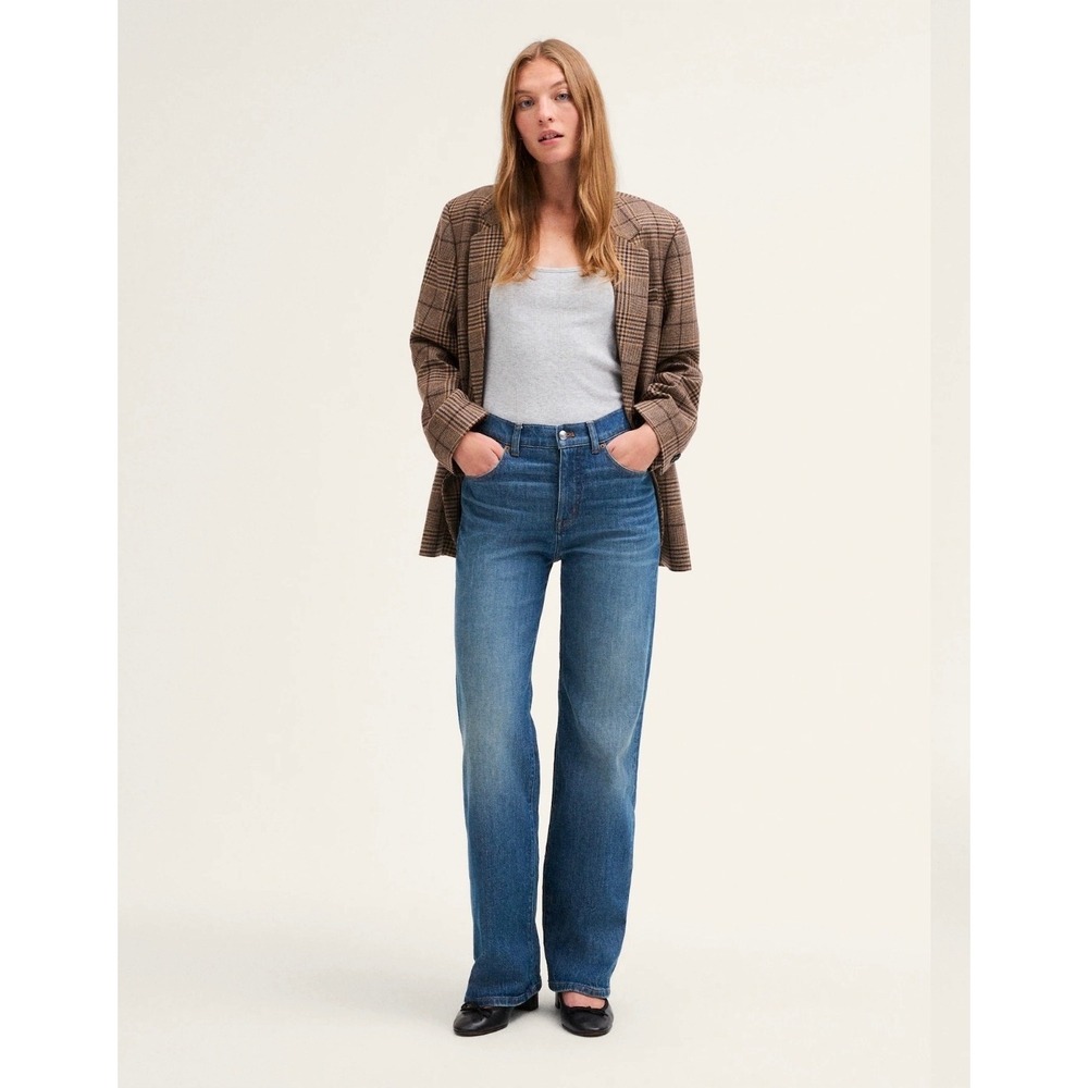 Madewell Tall Perfect Vintage Wide Leg Jeans Harvey Wash 30 T Womens High Rise